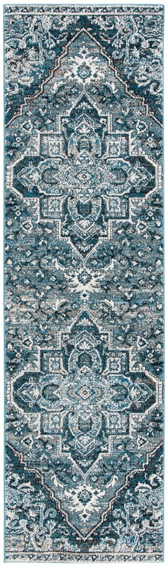 Safavieh Vintage Hamadan 226 Power Loomed Traditional Rug Blue / Ivory 9' x 12'
