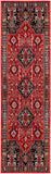 Safavieh Vintage Hamadan 230 Power Loomed Traditional Rug Red / Black 9' x 12'