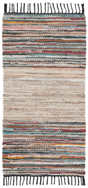 Safavieh Vintage Leather 202 Hand Woven Leather and Cotton Rug VTL202H-4R