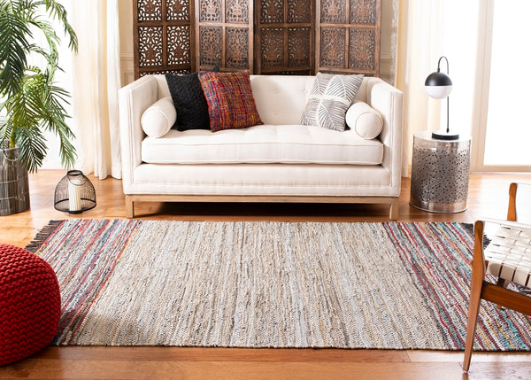 Safavieh Vintage Leather 202 Hand Woven Leather and Cotton Rug VTL202H-4R