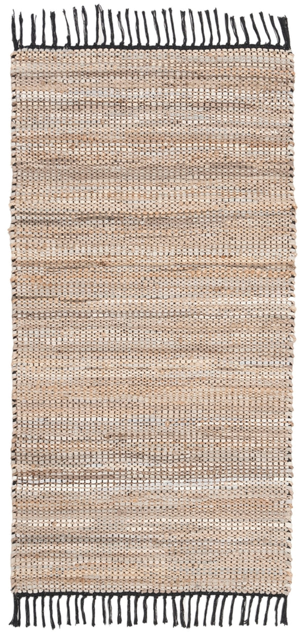 Safavieh Vintage Leather 203 Hand Woven Leather, Jute, And Cotton Rug VTL203B-4R