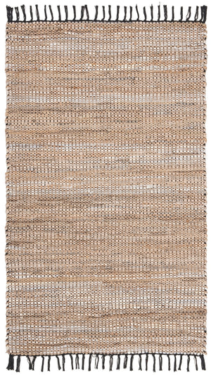 Safavieh Vintage Leather 203 Hand Woven Leather, Jute, And Cotton Rug VTL203B-4R