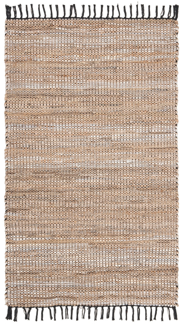 Safavieh Vintage Leather 203 Hand Woven Leather, Jute, And Cotton Rug VTL203B-4R