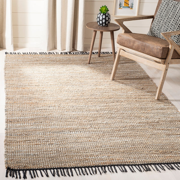 Safavieh Vintage Leather 203 Hand Woven Leather, Jute, And Cotton Rug VTL203B-4R