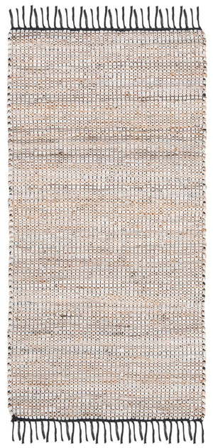 Safavieh Vintage Leather 203 Hand Woven Leather, Jute, And Cotton Rug VTL203G-4R