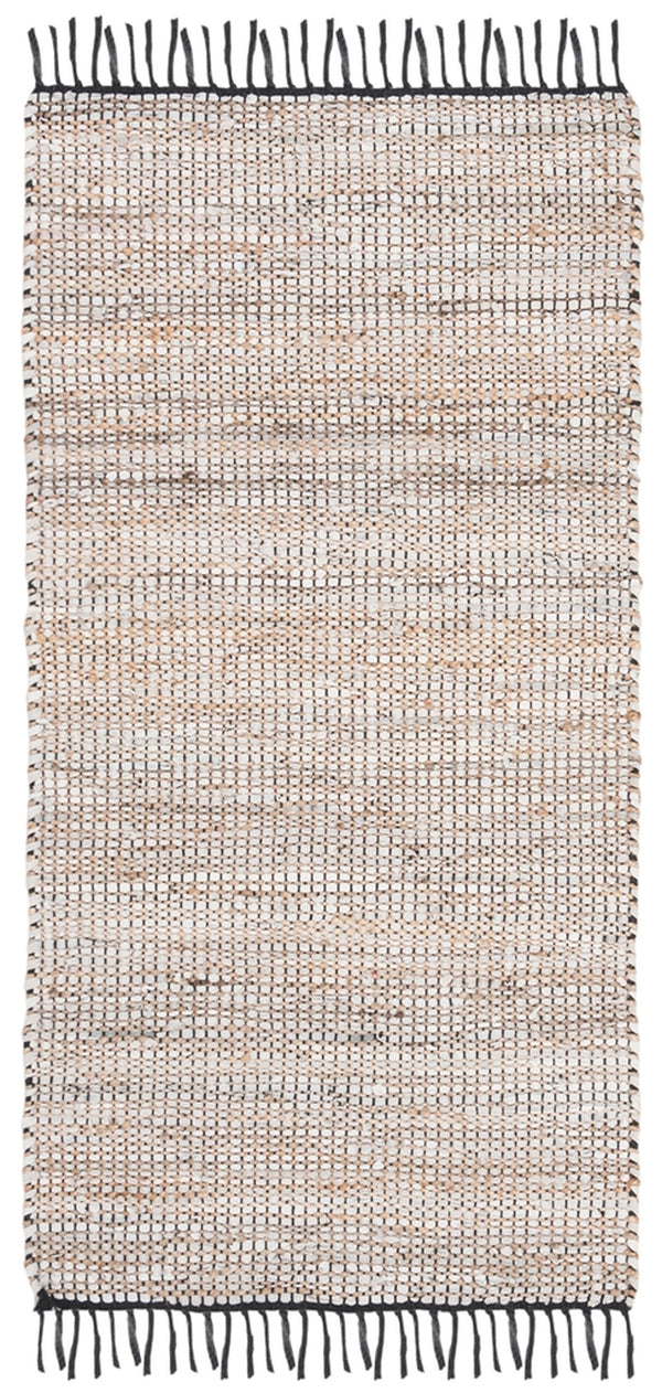 Safavieh Vintage Leather 203 Hand Woven Leather, Jute, And Cotton Rug VTL203G-4R