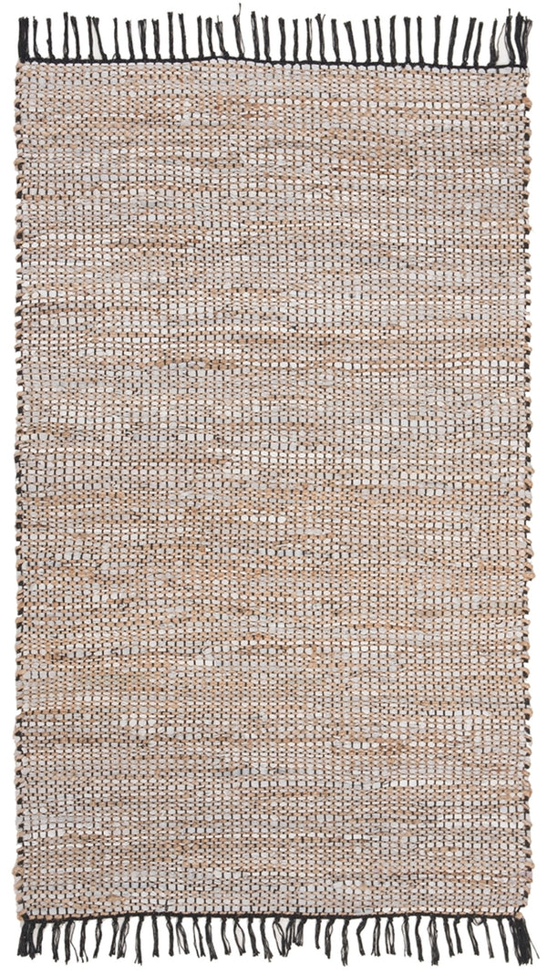Safavieh Vintage Leather 203 Hand Woven Leather, Jute, And Cotton Rug VTL203G-4R