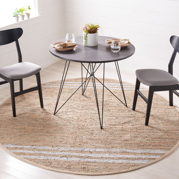 Vintage Hand Woven Leather Rug - Luxurious 85% Leather Blend, Unique Texture for Elegant Spaces