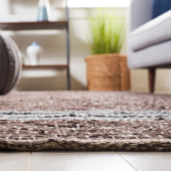 Vintage Hand Woven Leather Rug - Luxurious 85% Leather Blend, Unique Texture for Elegant Spaces