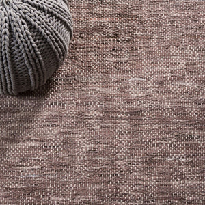 Vintage Hand Woven Leather Rug - Luxurious 85% Leather Blend, Unique Texture for Elegant Spaces