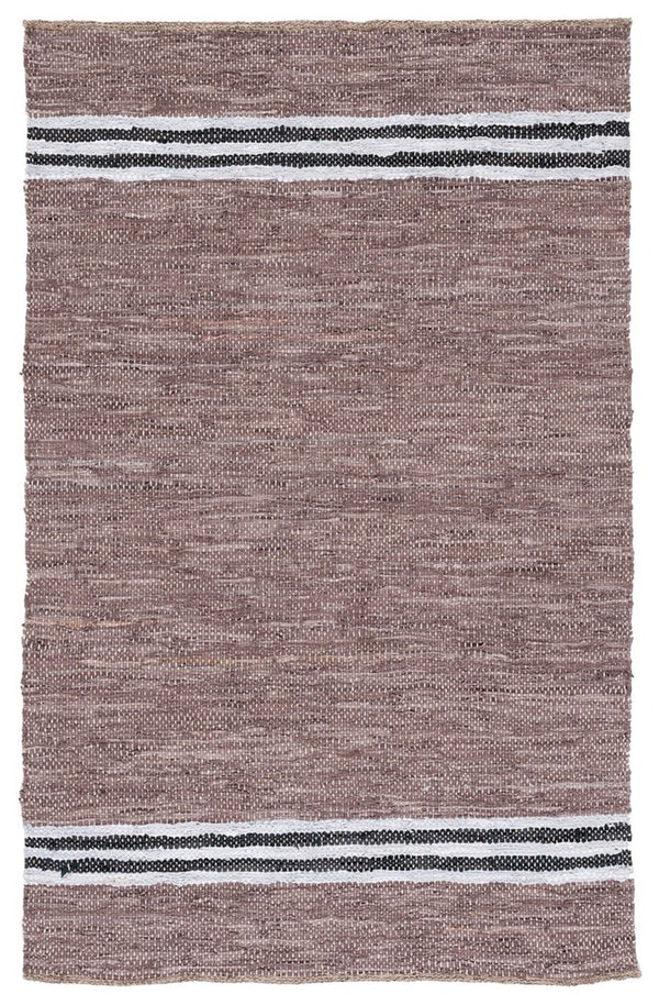Vintage Hand Woven Leather Rug - Luxurious 85% Leather Blend, Unique Texture for Elegant Spaces