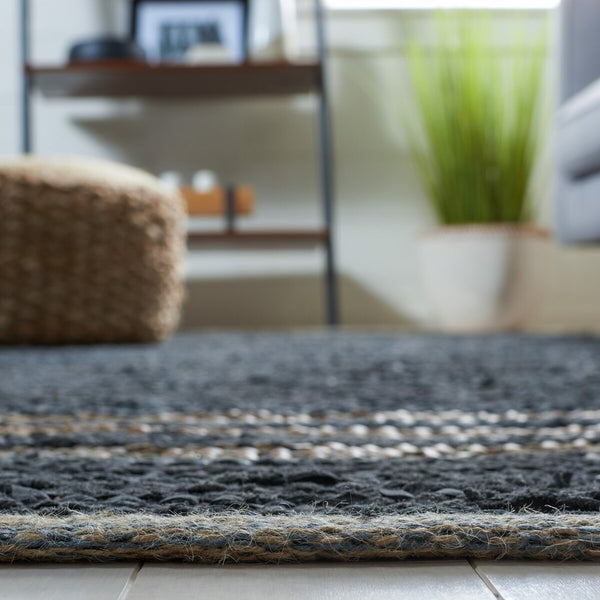 Vintage Hand Woven Leather Rug - Luxurious 85% Leather Blend, Unique Texture for Elegant Spaces