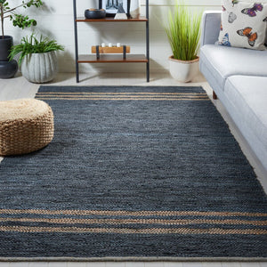 Vintage Hand Woven Leather Rug - Luxurious 85% Leather Blend, Unique Texture for Elegant Spaces