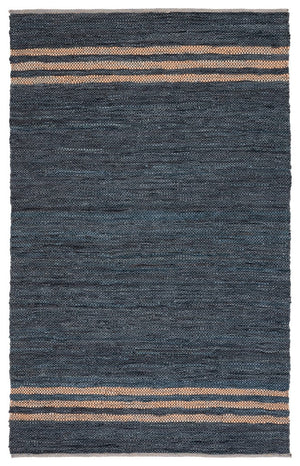 Vintage Hand Woven Leather Rug - Luxurious 85% Leather Blend, Unique Texture for Elegant Spaces