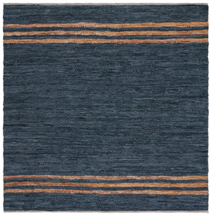 Vintage Hand Woven Leather Rug - Luxurious 85% Leather Blend, Unique Texture for Elegant Spaces