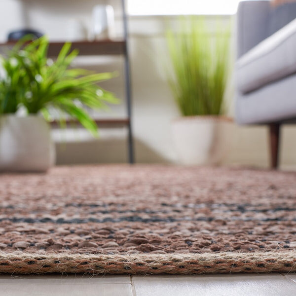 Vintage Hand Woven Leather Rug - Luxurious 85% Leather Blend, Unique Texture for Elegant Spaces