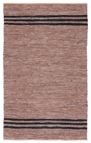 Vintage Hand Woven Leather Rug - Luxurious 85% Leather Blend, Unique Texture for Elegant Spaces