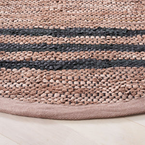 Vintage Hand Woven Leather Rug - Luxurious 85% Leather Blend, Unique Texture for Elegant Spaces