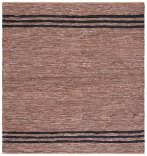 Vintage Hand Woven Leather Rug - Luxurious 85% Leather Blend, Unique Texture for Elegant Spaces