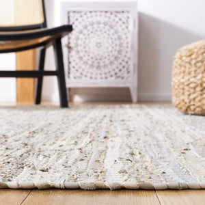 Safavieh Vintage Leather 501 Flat Weave 90% Recycled Leather and 10% Cotton Contemporary Rug VTL501B-8
