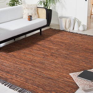 Safavieh Vintage Leather 501 Flat Weave 90% Recycled Leather and 10% Cotton Contemporary Rug VTL501T-8