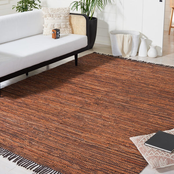 Safavieh Vintage Leather 501 Flat Weave 90% Recycled Leather and 10% Cotton Contemporary Rug VTL501T-8