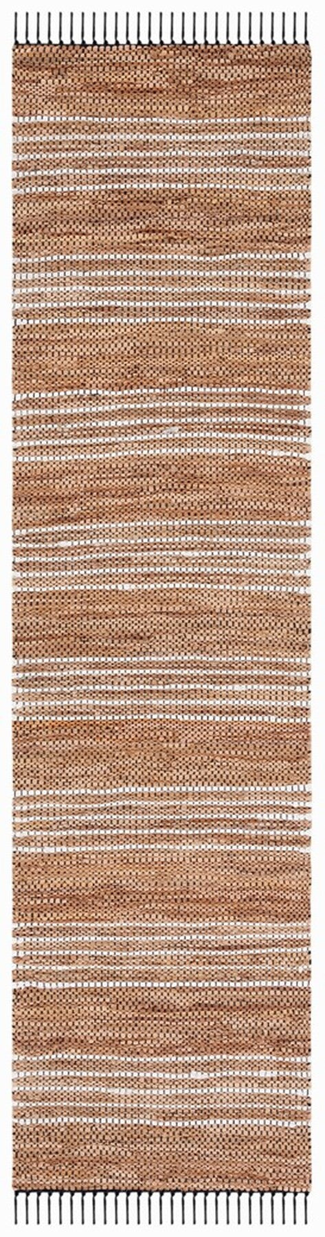 Safavieh Vintage Leather 601 Hand Woven Pile Content: 70% Leather 30% Jute | Overall Content: 70% Leather 25% Jute 10% Cotton Rug X22X VTL601B-8