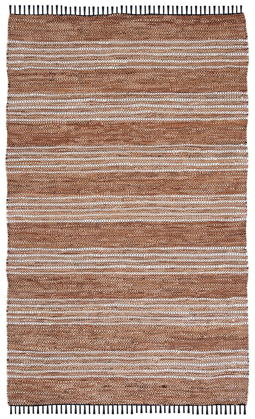 Safavieh Vintage Leather 601 Hand Woven Pile Content: 70% Leather 30% Jute | Overall Content: 70% Leather 25% Jute 10% Cotton Rug X22X VTL601B-8
