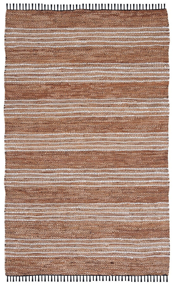 Safavieh Vintage Leather 601 Hand Woven Pile Content: 70% Leather 30% Jute | Overall Content: 70% Leather 25% Jute 10% Cotton Rug X22X VTL601B-8