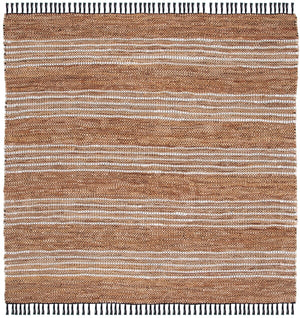 Safavieh Vintage Leather 601 Hand Woven Pile Content: 70% Leather 30% Jute | Overall Content: 70% Leather 25% Jute 10% Cotton Rug X22X VTL601B-8