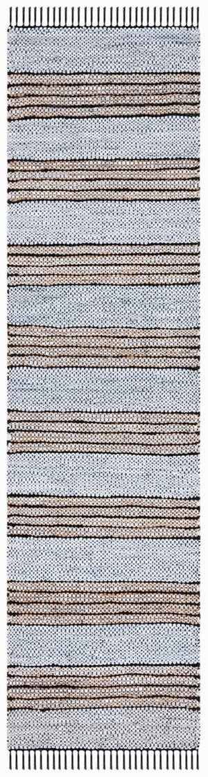 Vintage Leather 601 Hand Woven Pile Content: 70% Leather 30% Jute | Overall Content: 70% Leather 25% Jute 10% Cotton 0 Rug Silver / Natural PILE CONTENT: 70% LEATHER 30% JUTE | OVERALL CONTENT: 70% LEATHER 25% JUTE 10% COTTON VTL601G-8