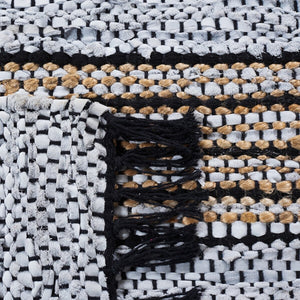 Vintage Leather 601 Hand Woven Pile Content: 70% Leather 30% Jute | Overall Content: 70% Leather 25% Jute 10% Cotton 0 Rug Silver / Natural PILE CONTENT: 70% LEATHER 30% JUTE | OVERALL CONTENT: 70% LEATHER 25% JUTE 10% COTTON VTL601G-8