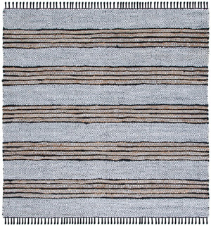 Vintage Leather 601 Hand Woven Pile Content: 70% Leather 30% Jute | Overall Content: 70% Leather 25% Jute 10% Cotton 0 Rug Silver / Natural PILE CONTENT: 70% LEATHER 30% JUTE | OVERALL CONTENT: 70% LEATHER 25% JUTE 10% COTTON VTL601G-8