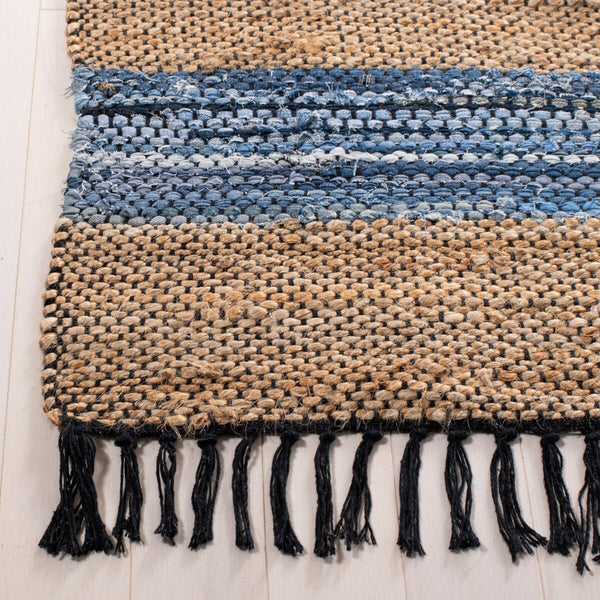 Safavieh Vintage Leather 602 Hand Woven Pile Content: 70% Leather 30% Jute | Overall Content: 70% Leather 25% Jute 10% Cotton Rug X22X VTL602F-8