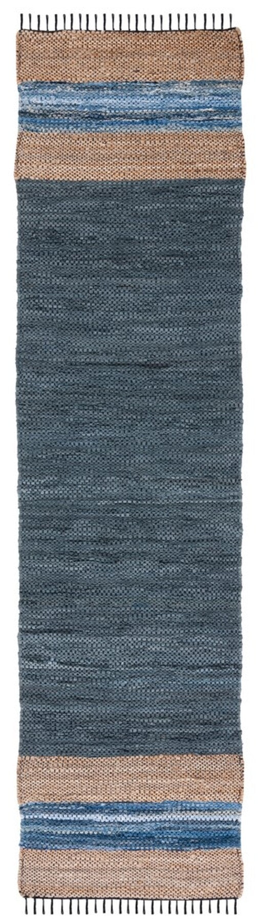 Safavieh Vintage Leather 602 Hand Woven Pile Content: 70% Leather 30% Jute | Overall Content: 70% Leather 25% Jute 10% Cotton Rug X22X VTL602M-8