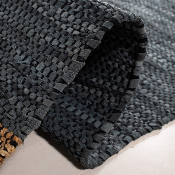 Safavieh Vintage Leather 602 Hand Woven Pile Content: 70% Leather 30% Jute | Overall Content: 70% Leather 25% Jute 10% Cotton Rug X22X VTL602M-8