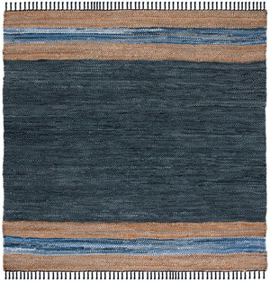 Safavieh Vintage Leather 602 Hand Woven Pile Content: 70% Leather 30% Jute | Overall Content: 70% Leather 25% Jute 10% Cotton Rug X22X VTL602M-8