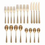 Oneida Kenbrook Champagne Tumbled 20 Piece Everyday Flatware Set, Service for 4 894806