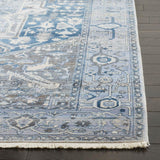 Vintage Persian 474 Indoor/Outdoor Powerloomed 100% Polyester Rug Charcoal / Blue