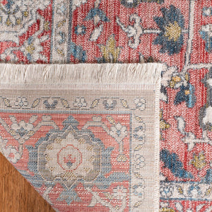 Vintage Persian 479 Indoor/Outdoor Powerloomed 100% Polyester Rug Red / Ivory