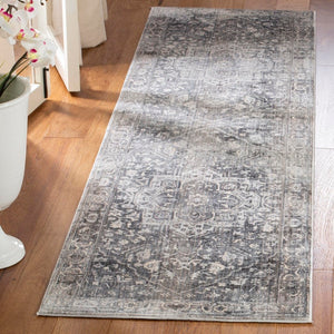 Vintage Persian 479 Indoor/Outdoor Powerloomed 100% Polyester Rug Grey / Charcoal