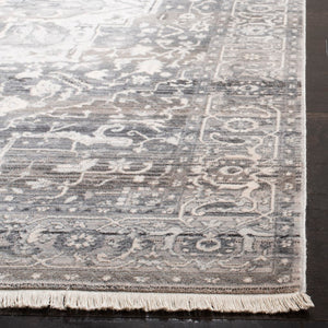 Vintage Persian 479 Indoor/Outdoor Powerloomed 100% Polyester Rug Grey / Charcoal