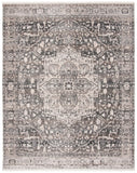 Vintage Persian 479 Indoor/Outdoor Powerloomed 100% Polyester Rug Grey / Charcoal