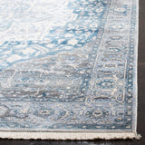 Vintage Persian 479 Indoor/Outdoor Powerloomed 100% Polyester Rug Charcoal / Blue
