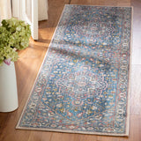Vintage Persian 479 Indoor/Outdoor Powerloomed 100% Polyester Rug Blue / Ivory