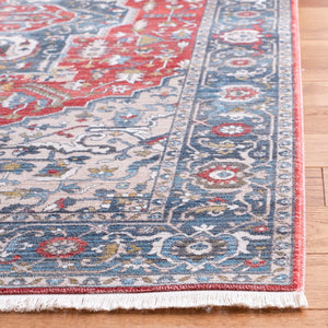 Vintage Persian 479 Indoor/Outdoor Powerloomed 100% Polyester Rug Red / Blue