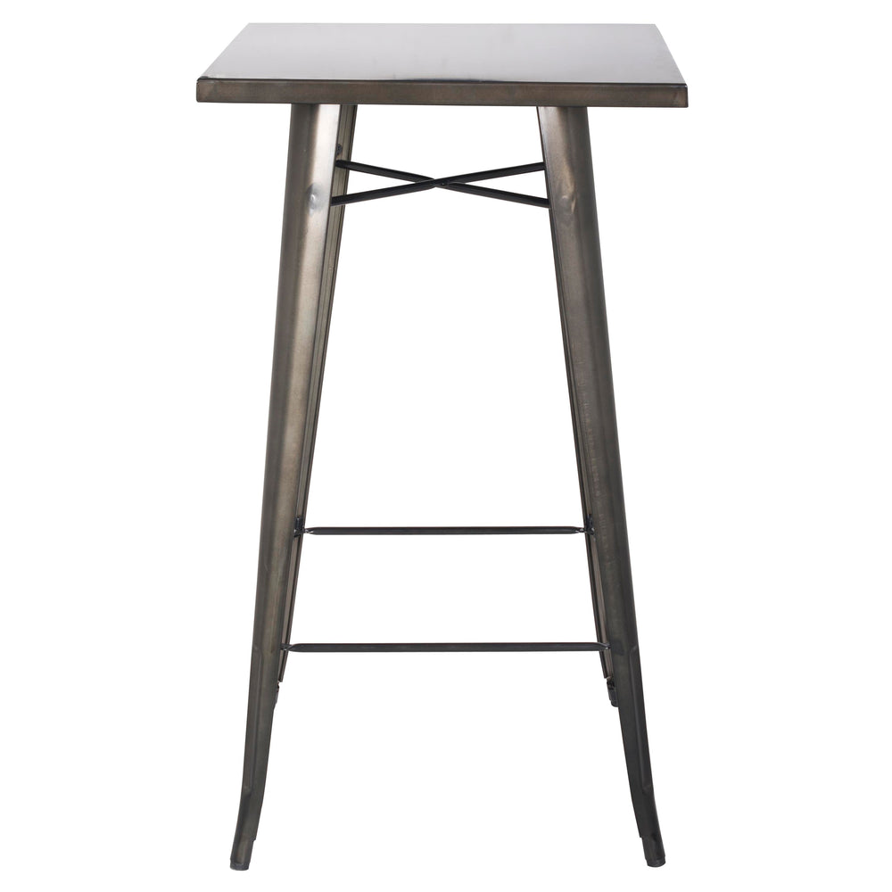 Metropolis Bar Table - Stylish Gunmetal Bistro Table for Modern Spaces, Sturdy & Elegant Design