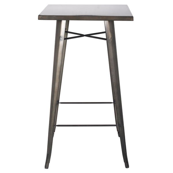 Metropolis Bar Table - Stylish Gunmetal Bistro Table for Modern Spaces, Sturdy & Elegant Design