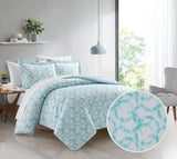 Chrisley Aqua King 3pc Duvet Set