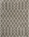 Nourison Geometric Shag GOS01 Moroccan Machine Made Power-loomed Indoor only Area Rug Silver 8'10" x 12' 99446482310